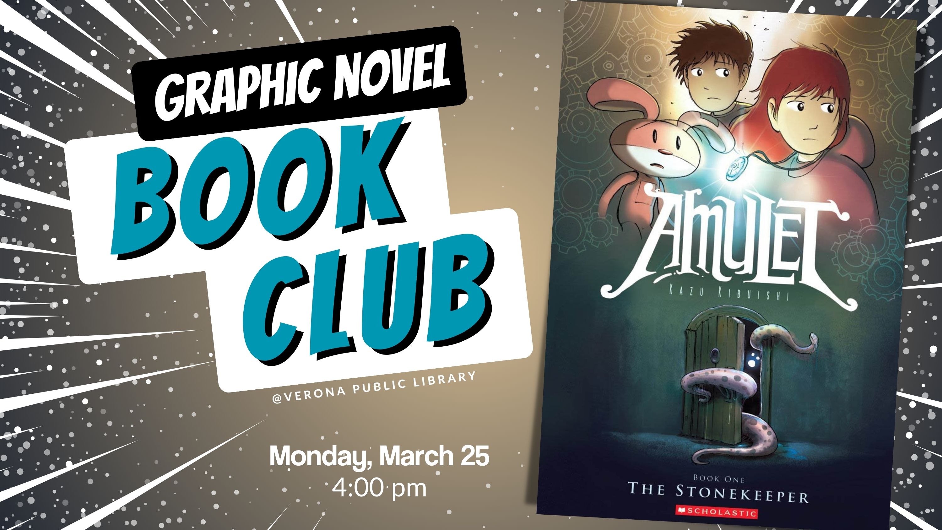 Graphic Novel Book Club; Monday, March 25 at 4:00 pm